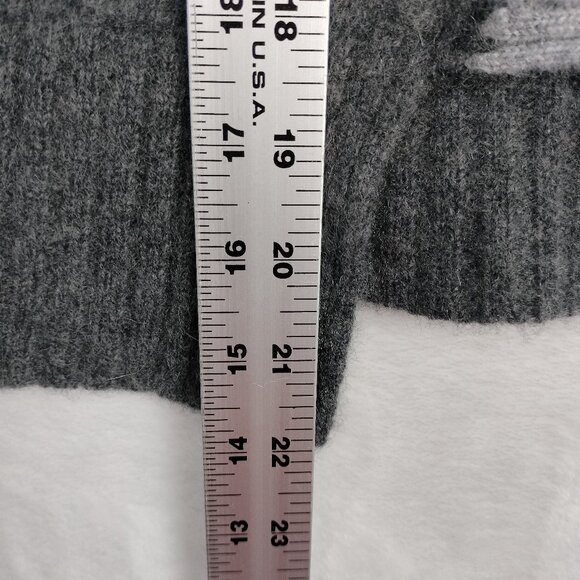 Vertical Designs Cashmere Cardigan Sweater Women M Gray Knit Open Front Luxury - Picture 8 of 13